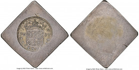 Groningen and Ommeland. Provincial 50 Stuivers Klippe 1672 AU55 NGC, KM27.2, Delm-736 (R1). 28.86gm. Small arms variety. An emergency issue, struck in...