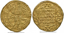 Holland. Provincial gold Ducat 1605/4 AU53 NGC, KM12.1, Fr-249. 3.35gm. A lustrous example displaying a typically uneven strike, though with good eye ...