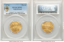 Holland. Provincial gold Ducat 1776 XF45 PCGS, KM12.3. Displaying a found strike and featuring moderately circulated motifs and a sought-after date.

...