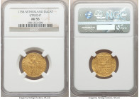 Utrecht. Provincial gold Ducat 1758 AU55 NGC, KM7.4. Sharp and well struck, weaving antique gold toning and subdued luster.

HID09801242017

© 2020 He...