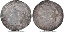 West Friesland. Provincial Rijksdaalder 1614 AU50 NGC, KM15.1, Dav-4842. An eye-catching and only moderately worn survivor, capped by a gentle dispers...
