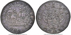 Zeeland. "Defeat of Spanish Armada" silver Jeton 1588 MS61 NGC, Dugn-3186, Van Loon-I-390/384.2. 32mm. A captivating design, celebrating the defeat of...