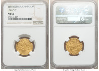 Batavian Republic. Utrecht gold Ducat 1803 AU55 NGC, KM11.3. Sharp and boldly struck, bearing subdued lustrous fields.

HID09801242017

© 2020 Heritag...