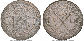 Christina Ore 1645 AU Details (Tooled) NGC, Avesta mint, KM162.2. A pleasing large-sized issue minted during Christina's reign with ample remnant deta...