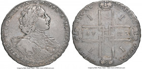 Peter I Rouble 1723-OK VF30 NGC, Red mint, KM162.3, Dav-1658. Obverse legend continuous, with rosettes. A moderately circulated specimen revealing sub...