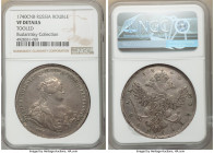 Anna Rouble 1740-CПБ VF Details (Tooled) NGC, St. Petersburg mint, KM204, Bit-240. One star at bottom of obverse, Gray toning, with golden highlights ...