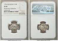 Elizabeth Grivennik (10 Kopecks) 1756-MБ XF40 NGC, Moscow mint, KM-C16a, Bit-229 (R). A handsome example of the type, boasting a particularly attracti...