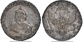 Elizabeth Rouble 1752 CПБ-IM AU55 NGC, St. Petersburg mint, KM-C19B.5, Bit-268. A lovely and original example encountered just shy of Mint State desig...