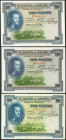 Conjunto de 3 billetes de 100 Pesetas emitidos el 1 de Julio de 1925 con las series C, D y F, respectivamente. (Edifil 2021: 353). Conservan gran part...
