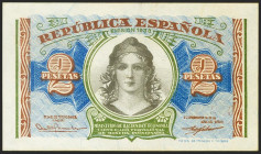 2 Pesetas. 1937. Ministerio de Hacienda. Serie B. (Edifil 2021: 393). SC.