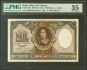 1000 Pesetas. 9 de Enero de 1940. Serie A. (Edifil 2021: 440). Reparado. Encapsulado PMG35.