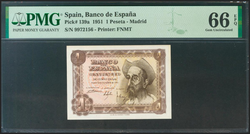 1 Pesetas. 19 de Noviembre de 1951. Sin serie. (Edifil 2021: 461, Pick: 139a). R...