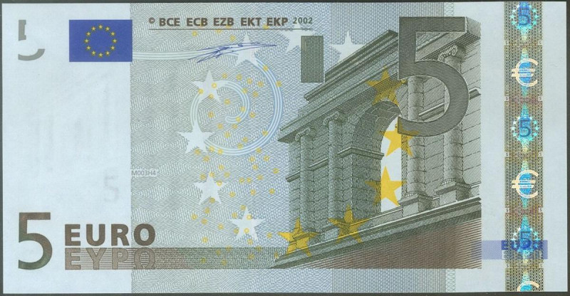 5 Euros. 1 de Enero de 2002. Firma Duisenberg. Serie V (España). (Edifil 2021: 4...