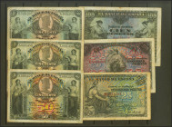 Conjunto de 49 billetes del Banco de España emitidos entre 1906 y 1965, en diversas calidades. SC/BC. A EXAMINAR.