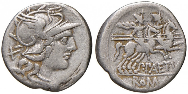 Repubblica - Aelia - P. Aelius Paetus - Denario (138 a.C.) Testa di Roma a d. - ...