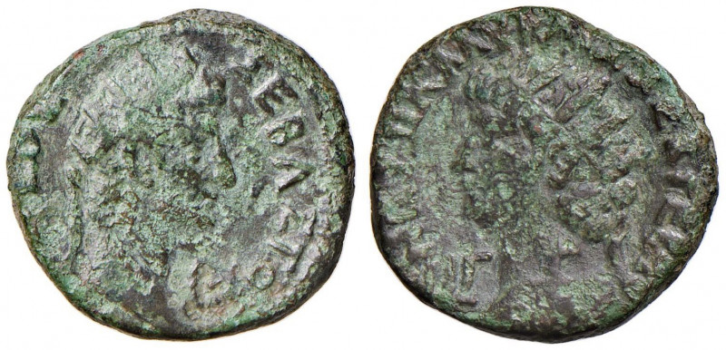 Nerone (54-68) AE di Alessandria in Egitto - Testa radiata a s. - R/ Testa a d. ...