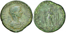 Diadumeniano (217-218) Sesterzio - Busto a d. - R/ PRINCIPI IVVENTVTIS, Diadumeniano stante a s. - RIC 214 AE (g 18,46) RR Frattura del tondello, rest...