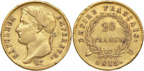 Napoleone (1805-1814) TORINO 20 Franchi 1812 - Gig. 18 AU (g 6,39) Colpetti e depositi
BB