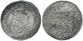BOLOGNA Repubblica (sec. XV) Grossone da 4 bolognini - CNI 30/53 AG (g 3,18) Esemplare di ottima qualità per questo tipo di moneta, bella patina
SPL