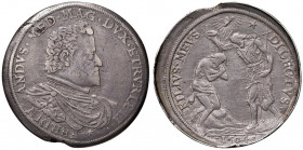 FIRENZE Ferdinando I (1587-1608) Piastra 1604 - MIR 226/2 AG (g 32,39) RR Curioso tondello concavo, interessante
BB