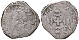 MESSINA Filippo III (1598-1621) 3 Tarì 1618 - MIR 346/12 AG (g 7,79) 
qBB
