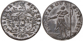 MODENA Francesco III (1737-1780) Giorgino 1740 - MIR 849/2 MI (g 2,24) Bell’esemplare con argentatura, mancanza al R/ 
qSPL