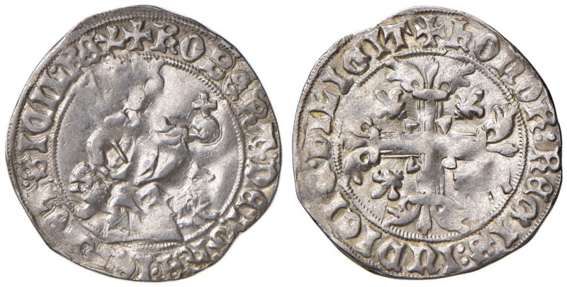 NAPOLI Roberto d’Angiò (1309-1343) Gigliato - MIR 28 AG (g 3,94) Debolezze
SPL...