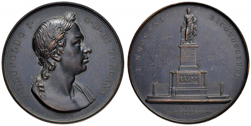 PISA Pietro Leopoldo di Lorena (1765-1790) Medaglia 1833 Commemorativa - Opus: F...