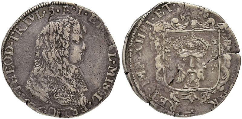 RETEGNO Antonio Teodoro Trivulzio (1676-1678) Filippo stretto 1676 - MIR 901 AG ...