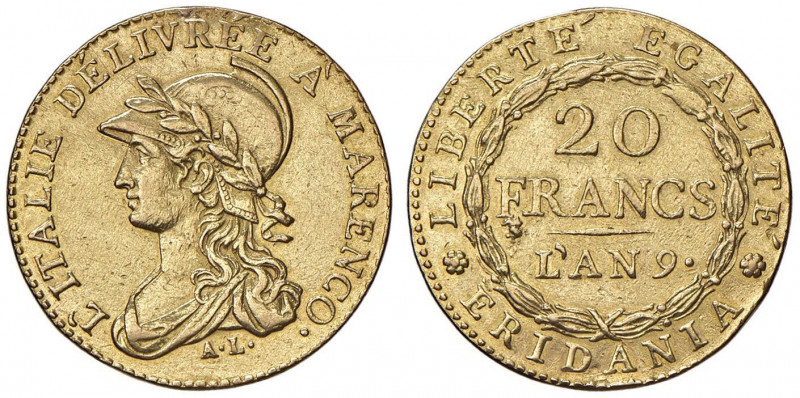 TORINO Repubblica Subalpina (1800-1802) 20 Franchi A. 9 - Gig. 1 AU (g 6,38) Da ...