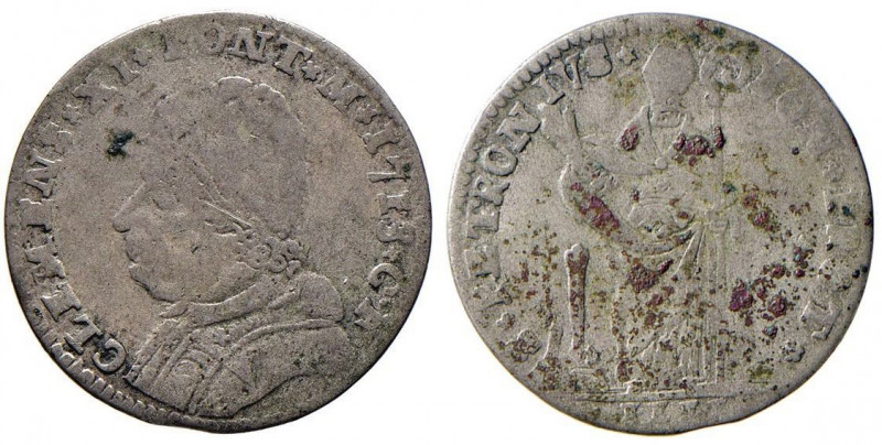 Clemente XI (1700-1721) Bologna - Muraiola da 4 bolognini 1713 - Munt. 191 MI (g...