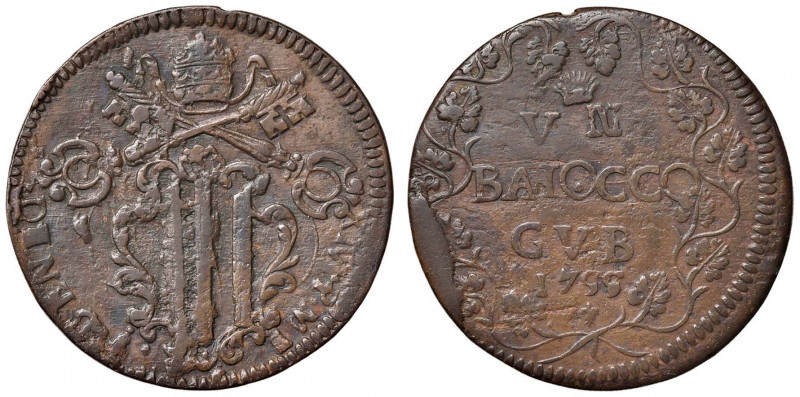 Benedetto XIV (1740-1758) Gubbio - Baiocco 1755 - Munt. 472 CU (g 13,01)
qBB