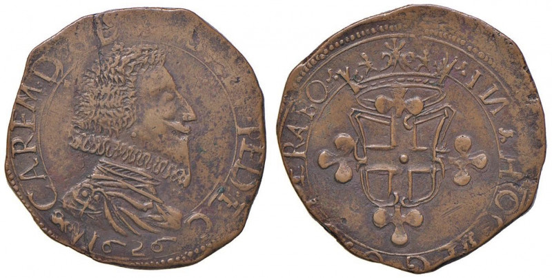 Carlo Emanuele I (1580-1630) 2 Fiorini 1626 - MIR 648a AE (g 8,76) Interessante ...