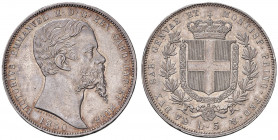 Vittorio Emanuele II (1849-1861) 5 Lire 1850 G - Nomisma 771 AG R Colpetti al bordo e fondi leggermente lucidati
BB+