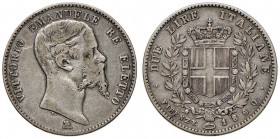 Vittorio Emanuele II re eletto (1859-1861) 2 Lire 1860 F - Nomisma 827 AG R
MB