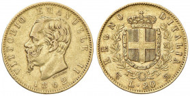 Vittorio Emanuele II (1861-1878) 20 Lire 1862 T - Nomisma 849 AU
BB