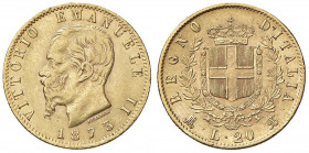 Vittorio Emanuele II (1861-1878) 20 Lire 1873 M - Nomisma 861 AU Colpetto al bordo
BB