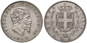 Vittorio Emanuele II (1861-1878) 5 Lire 1872 R - Nomisma 893 AG RR
BB