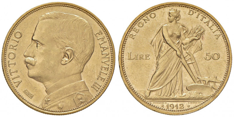 Vittorio Emanuele III (1900-1946) 50 Lire 1912 - Nomisma 1063 AU R Minimi graffi...