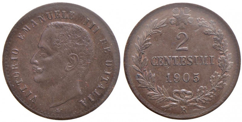 Vittorio Emanuele III (1900-1946) 2 Centesimi 1905 - Nomisma 1378 CU Sigillato q...