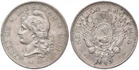 ARGENTINA 50 Centavos 1883 - KM 28 AG (g 12,46) Depositi
BB+