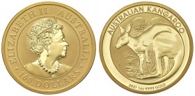 AUSTRALIA Elisabetta (1952-) 100 Dollari 2021 - AU (g 31,12) Australian Kangaroo
FDC