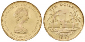 BAHAMAS Elisabetta II (1952-) 10 Dollars 1972 - KM 34 AU (g 3,21) Segnetti sui campi al D/
FS