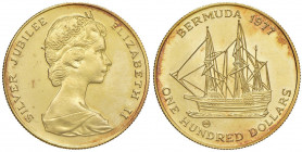 BERMUDA Elisabetta II (1952-) 100 Dollars 1977 - KM 27 AU (g 8,01) Segnetti sui campi al D/
FS