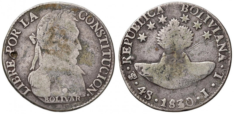 BOLIVIA 4 Soles 1830 - KM 96a AG (g 12,84)
MB