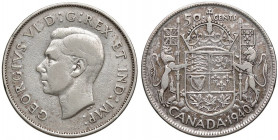 CANADA Giorgio VI (1936-1952) 50 Cents 1940 - KM 36 AG (g 11,52)
qBB
