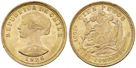 CILE 100 Pesos 1926 - Fr. 54 AU (g 20,39) Minimi graffietti da contatto
FDC