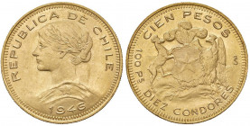CILE 100 Pesos 1946 - Fr. 54 AU (g 20,36) Minimi graffietti da contatto
FDC