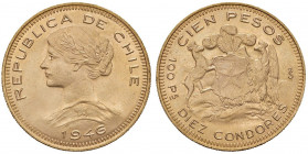 CILE 100 Pesos 1946 - Fr. 54 AU (g 20,34) Minimi graffietti da contatto
FDC