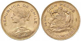 CILE 100 Pesos 1946 - Fr. 54 AU (g 20,33) Minimi graffietti da contatto
FDC